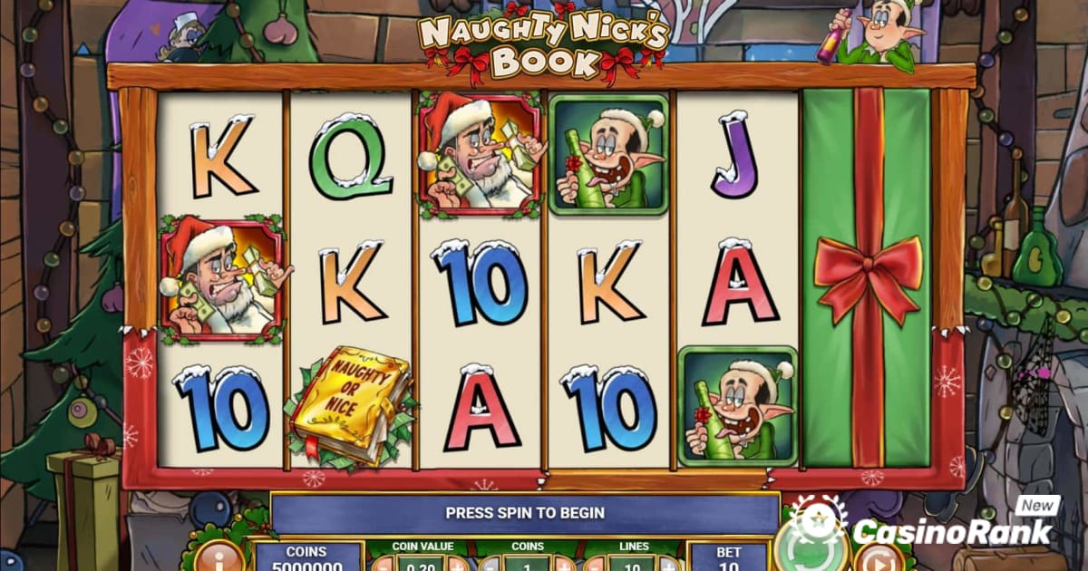 Doživite Play'n Go najnovije automate s božićnom temom: Naughty Nick's Book